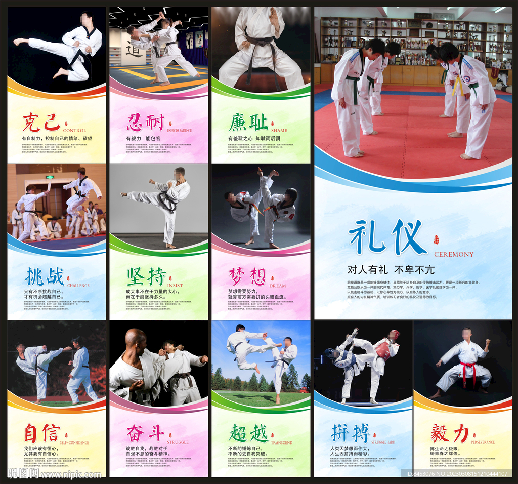 跆拳道展板