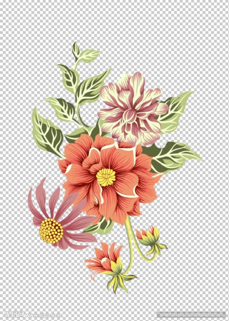 手绘花