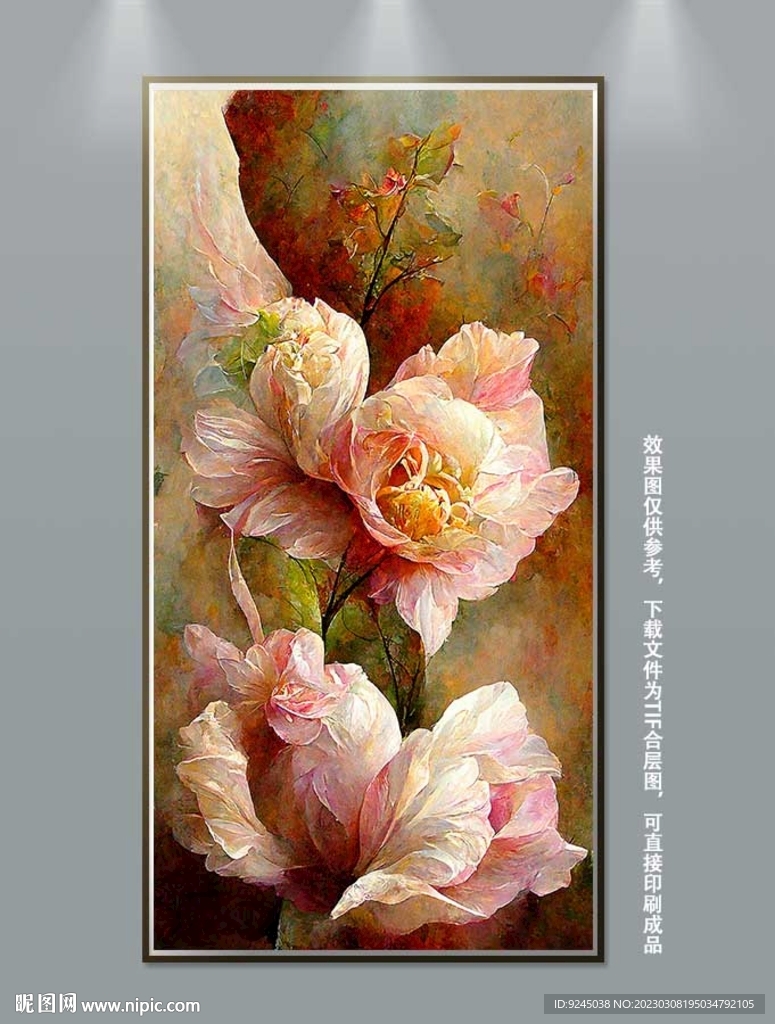 欧美华丽高端复古风花卉油画