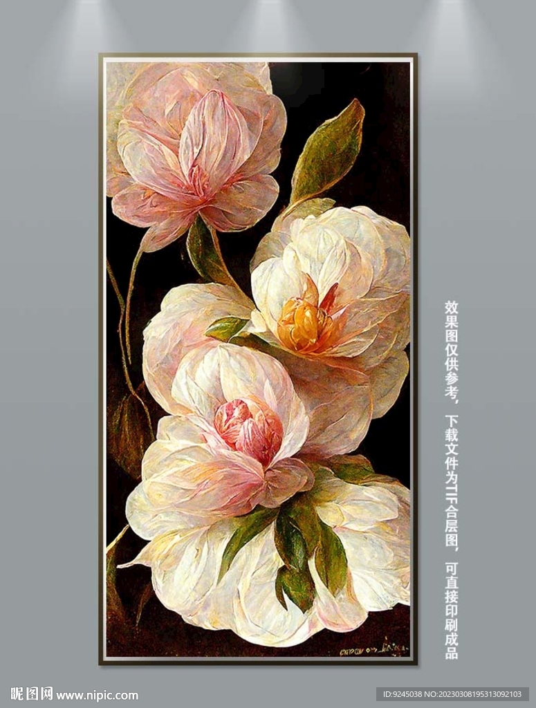 欧美华丽高端复古风花卉油画