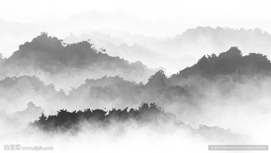 泼墨抽象水墨画