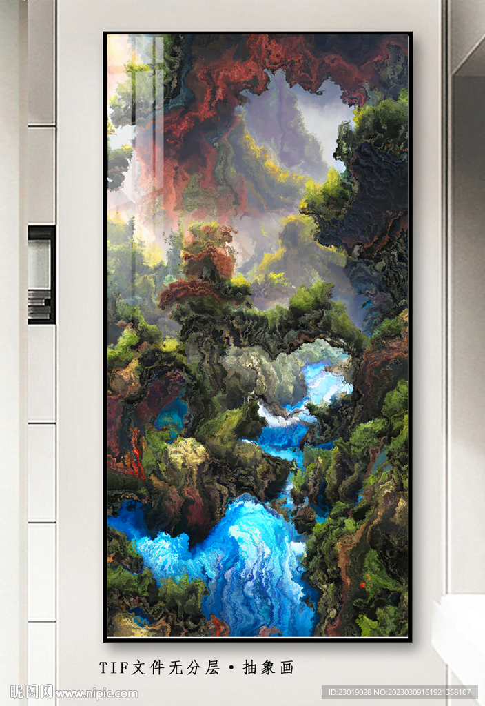 油画山水装饰画