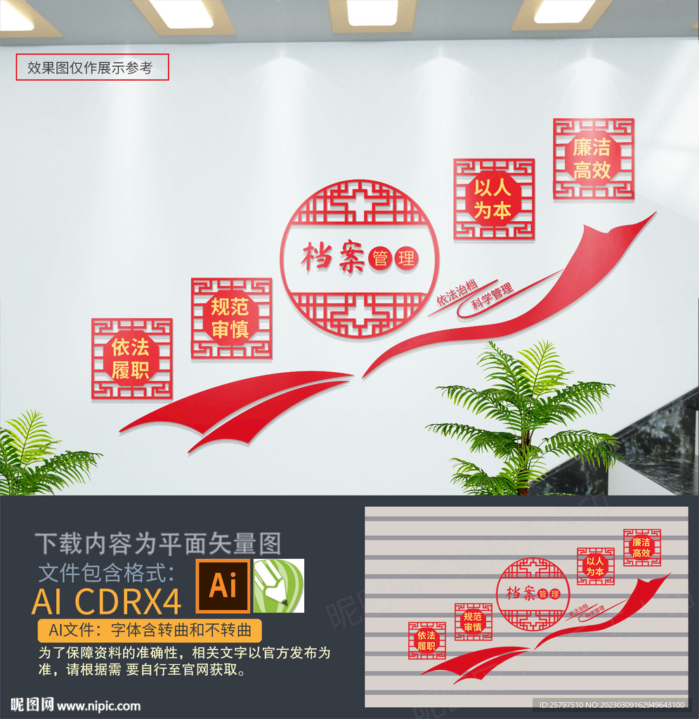 档案管理楼梯文化墙