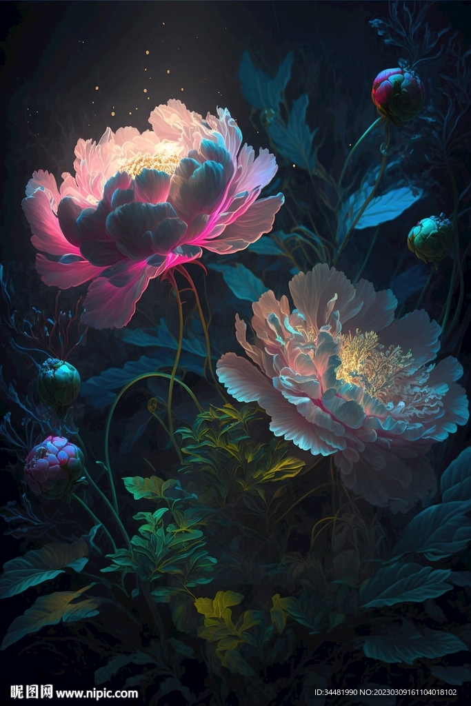 发光花朵