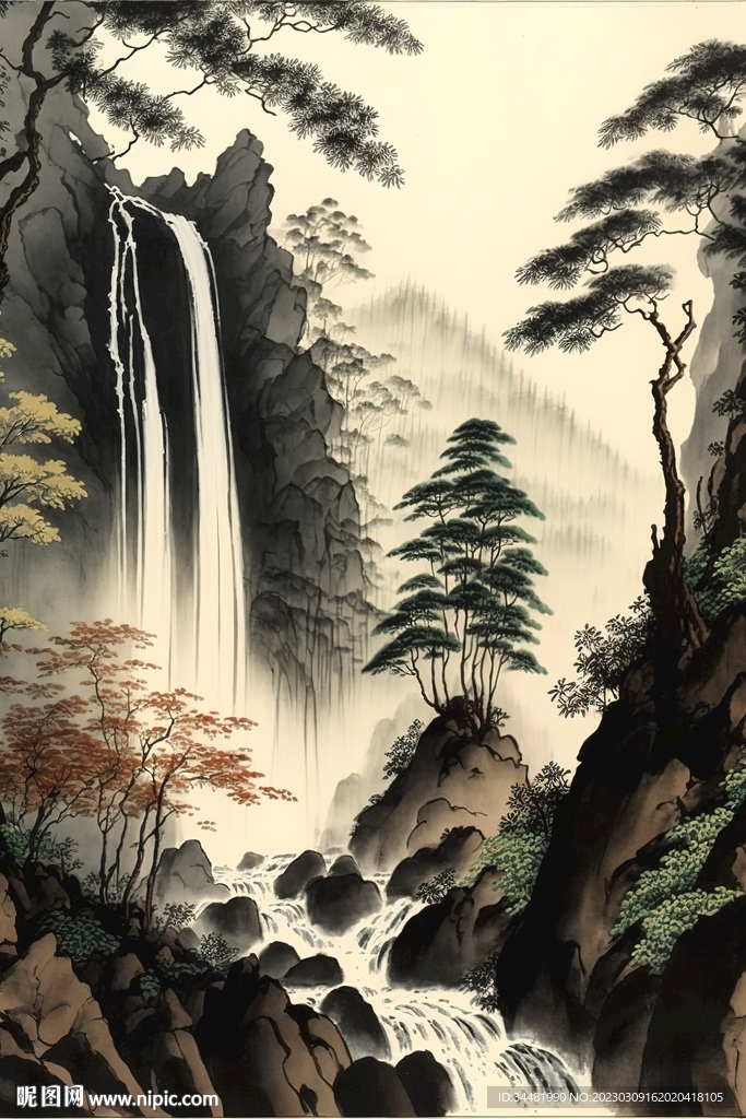 中国山水画风格挂画