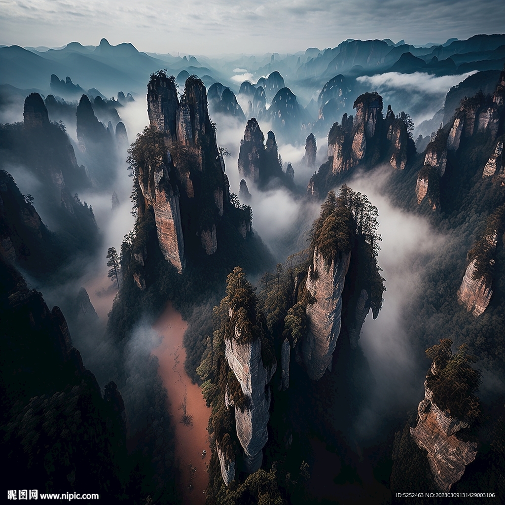 奇峰峻岭风景