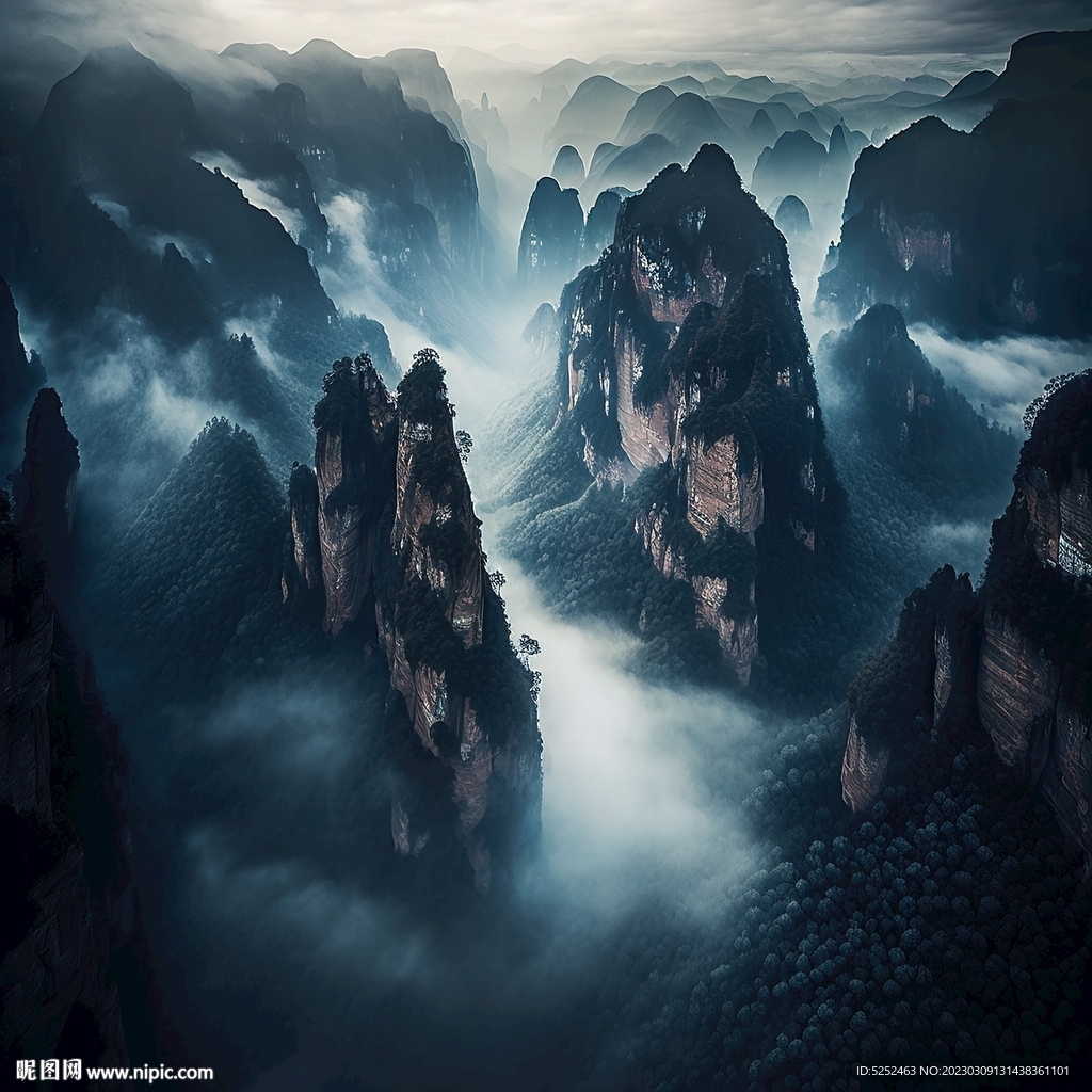 奇峰峻岭风景