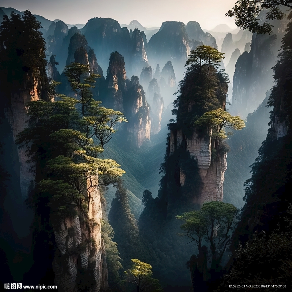 奇峰峻岭风景
