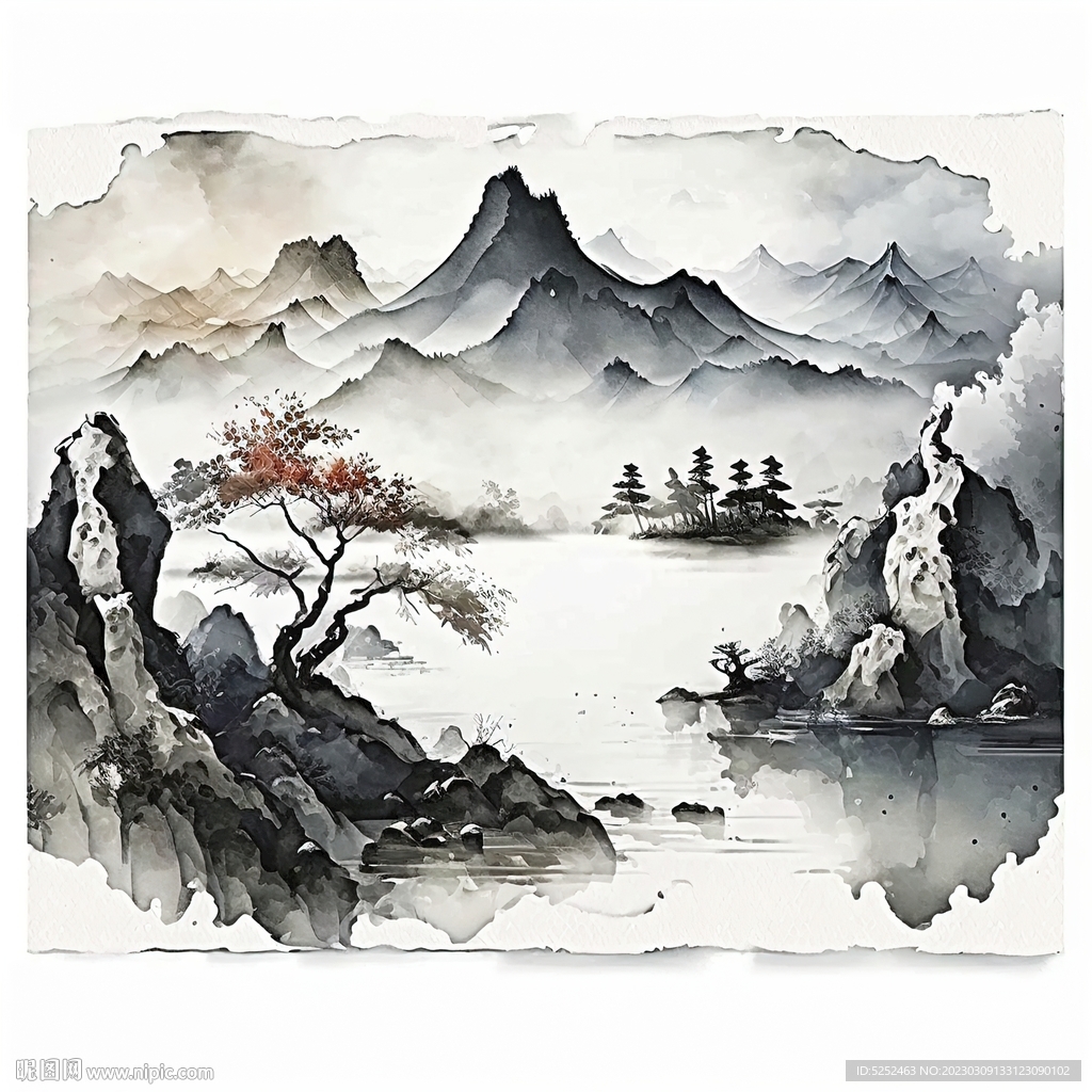 水墨山水画