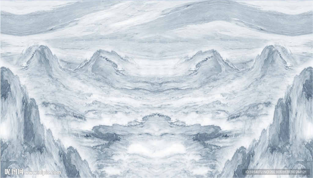 新中式水墨山水画背景墙 装饰画