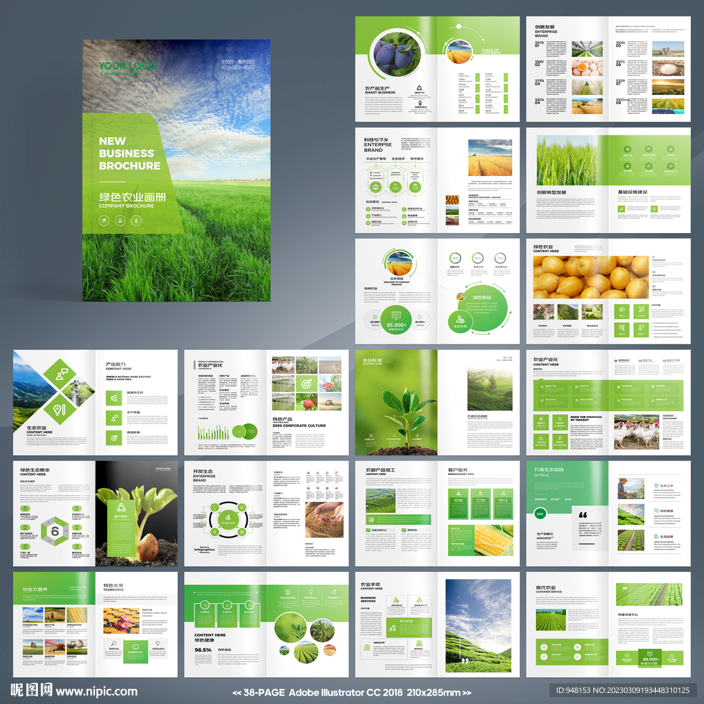 农业画册模板
