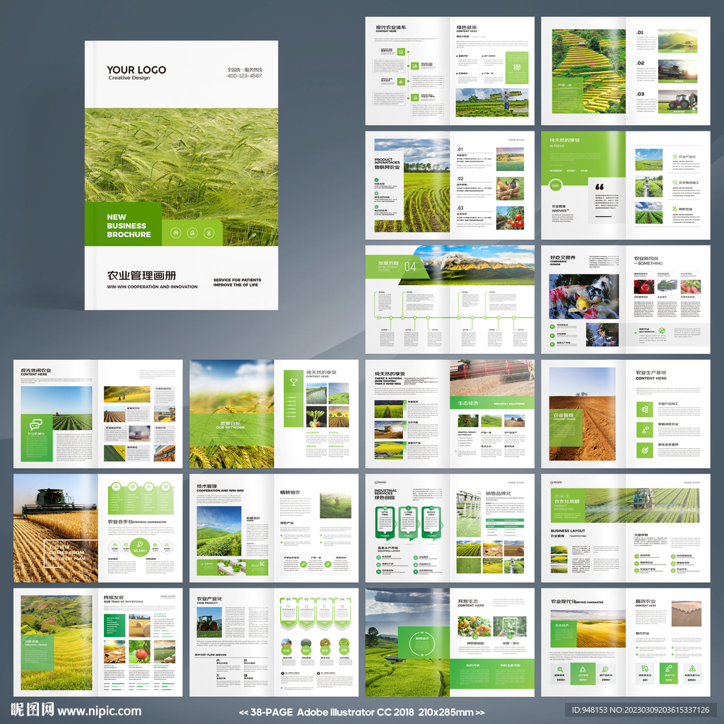 农业画册模板