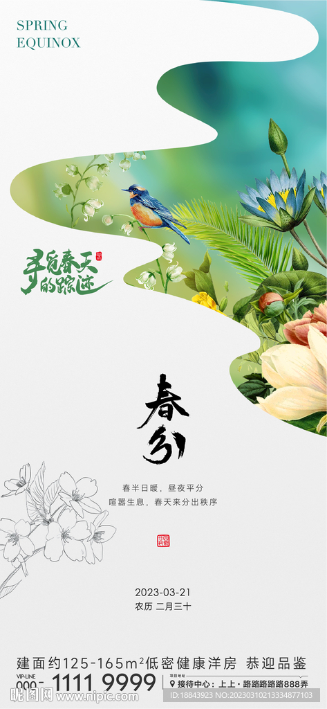 春分节气海报