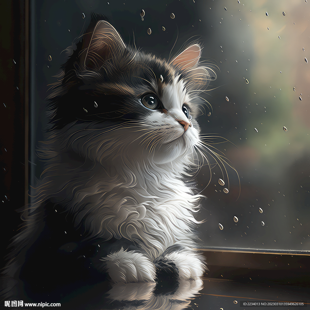 窗边小猫