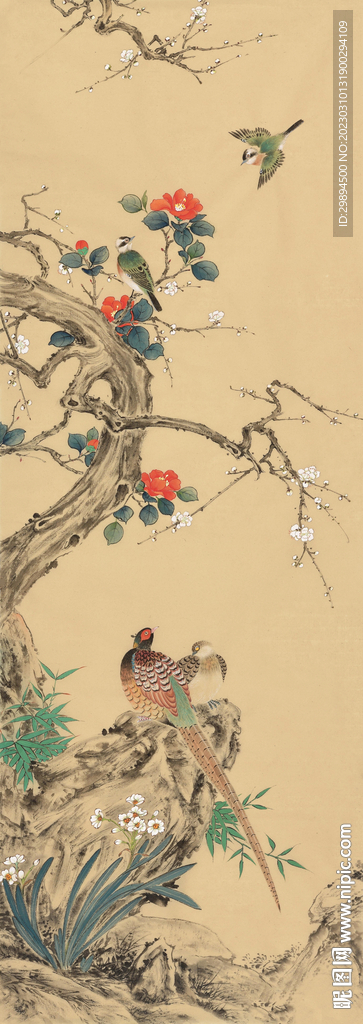 古典花鸟虫鱼水墨中式装饰画