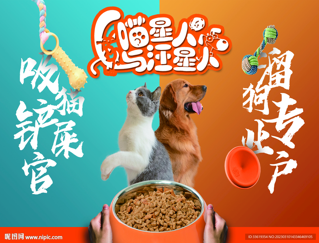 宠物粮  创意海报