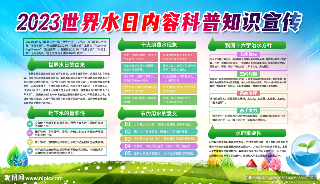 世界水日展板