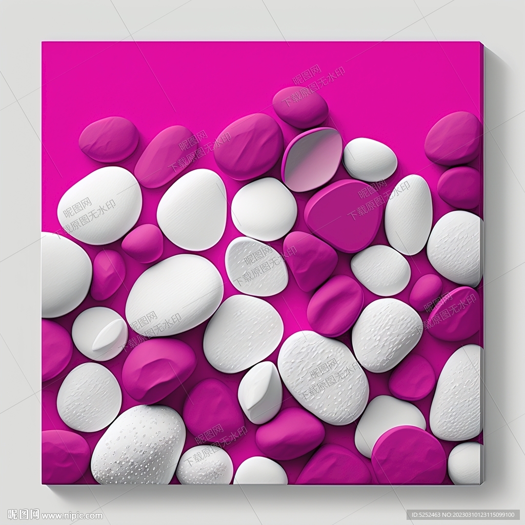 红色鹅卵石平铺图