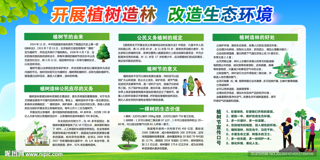 植树节宣传栏