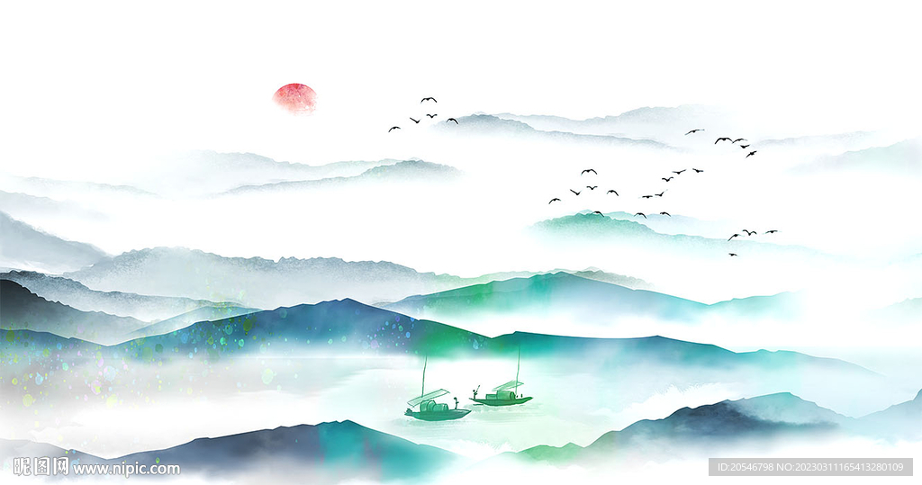 新中式山水画