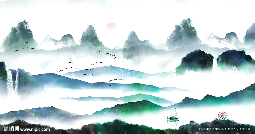 水墨山水画
