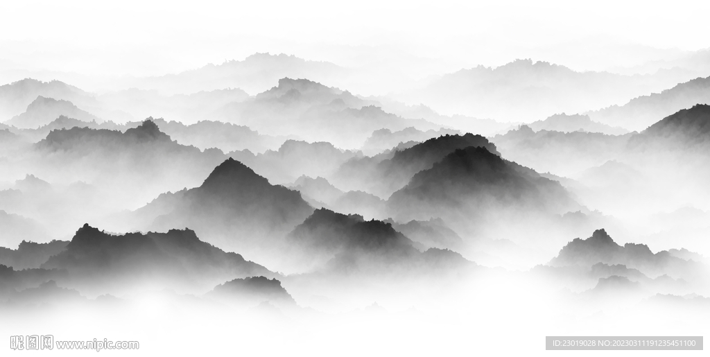 黑白山水背景