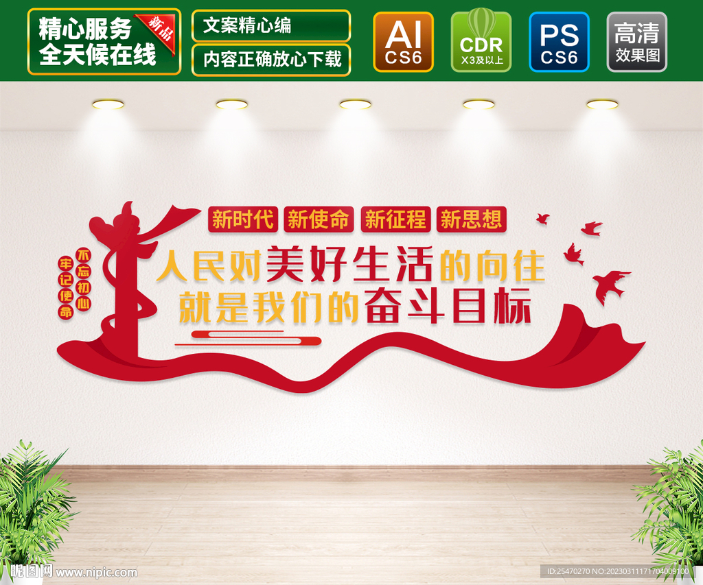 人民对美好生活的向往文化墙