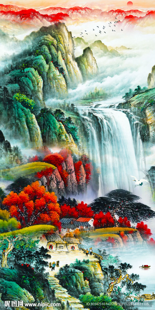 水墨山水画