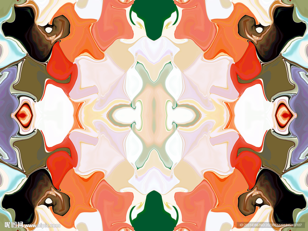 抽象艺术画作印花