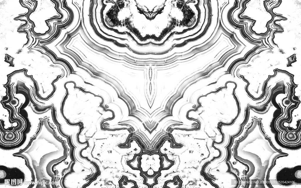 黑白大理石电视背景墙