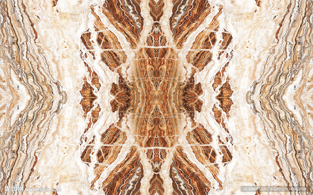 虎纹大理石电视背景墙