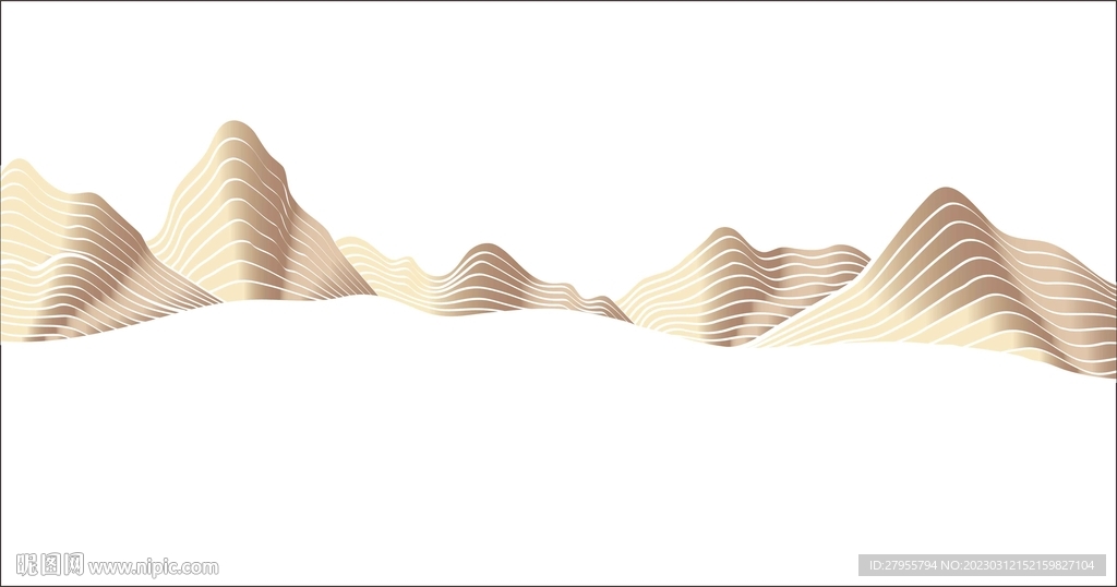 山线面装饰金色