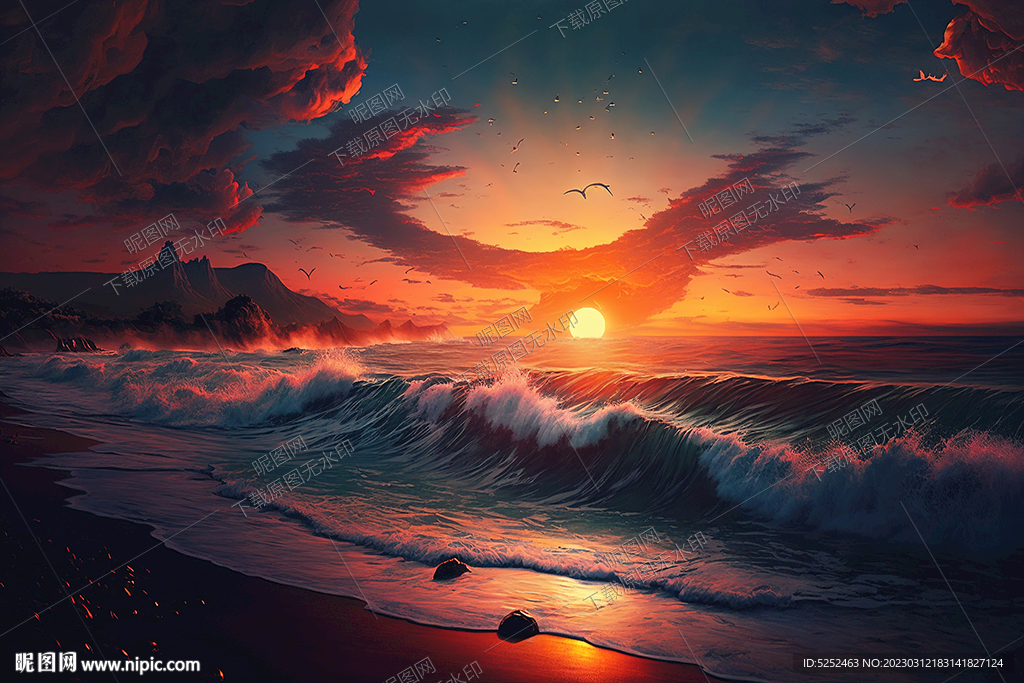 海上的夕阳