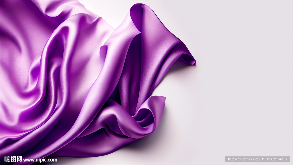 3D渲染紫色飘带