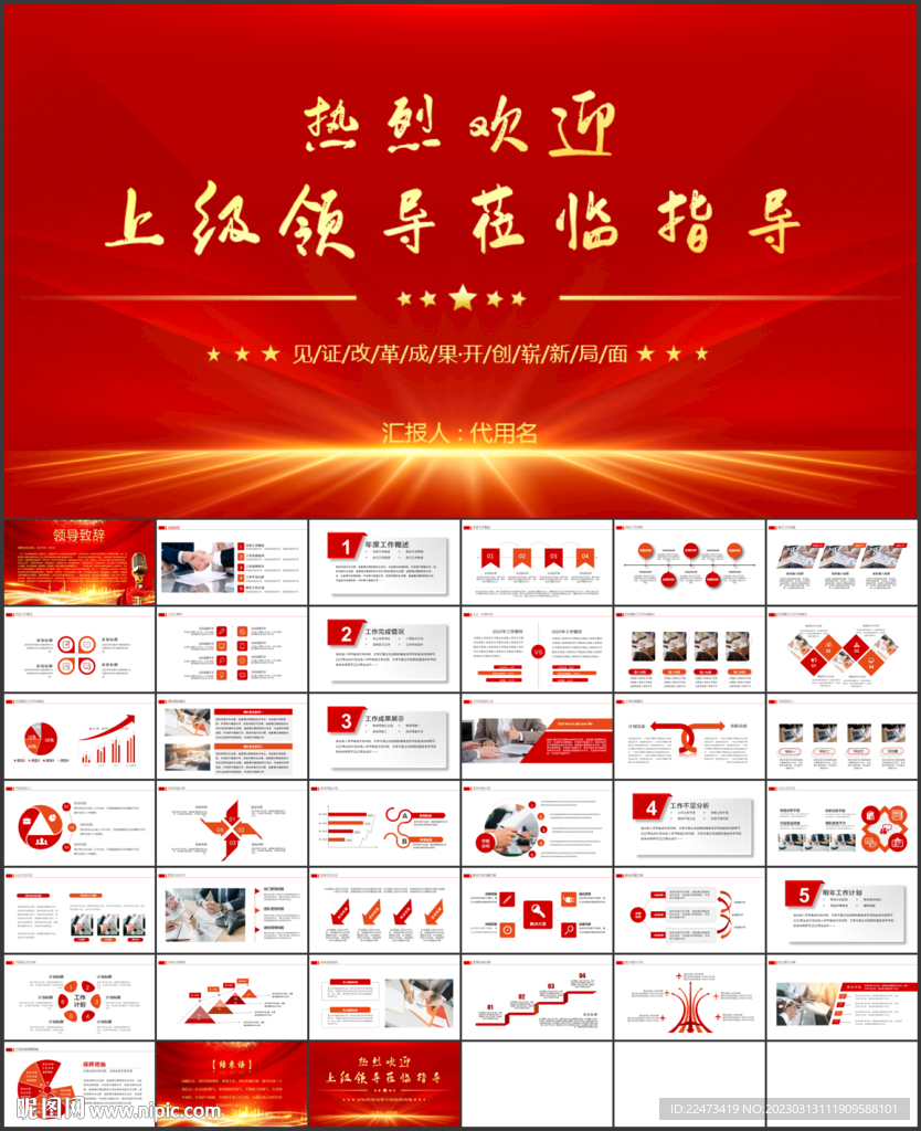 热烈欢迎上级领导莅临指导PPT