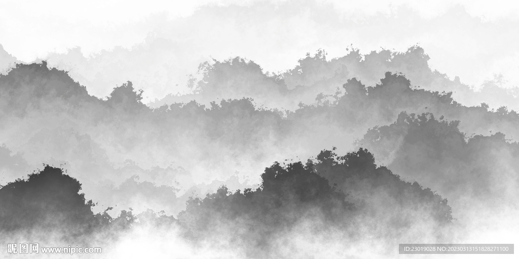 别墅玄关水墨画