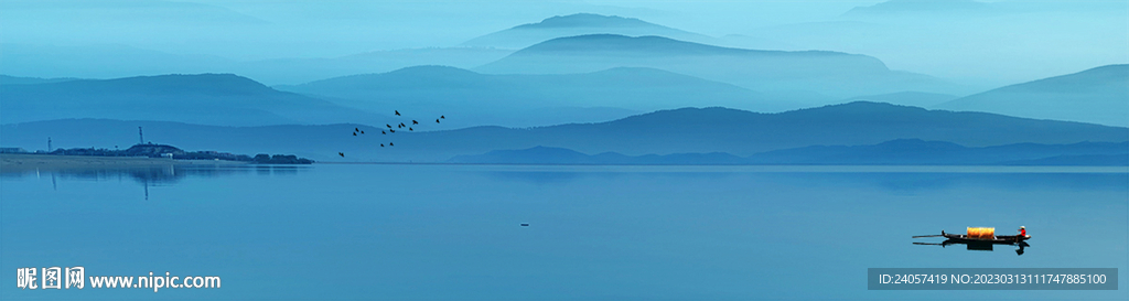 新中式山水床头装饰画