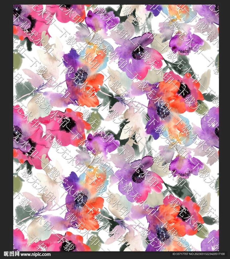 水彩花