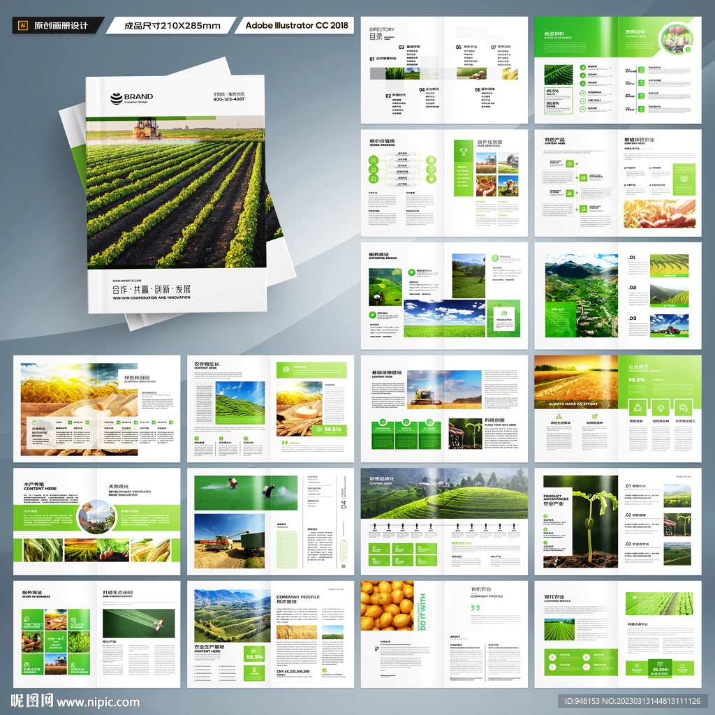 农业画册模板