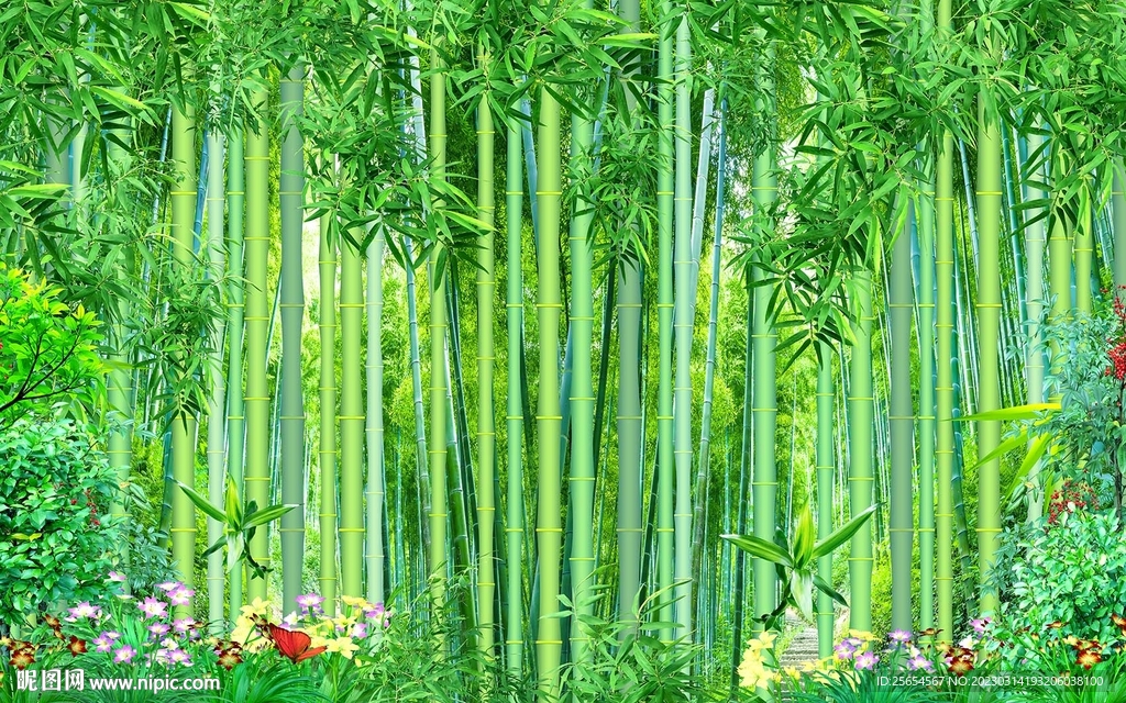 竹林电视背景墙装饰画