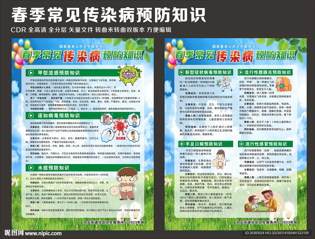 春季传染病宣传单