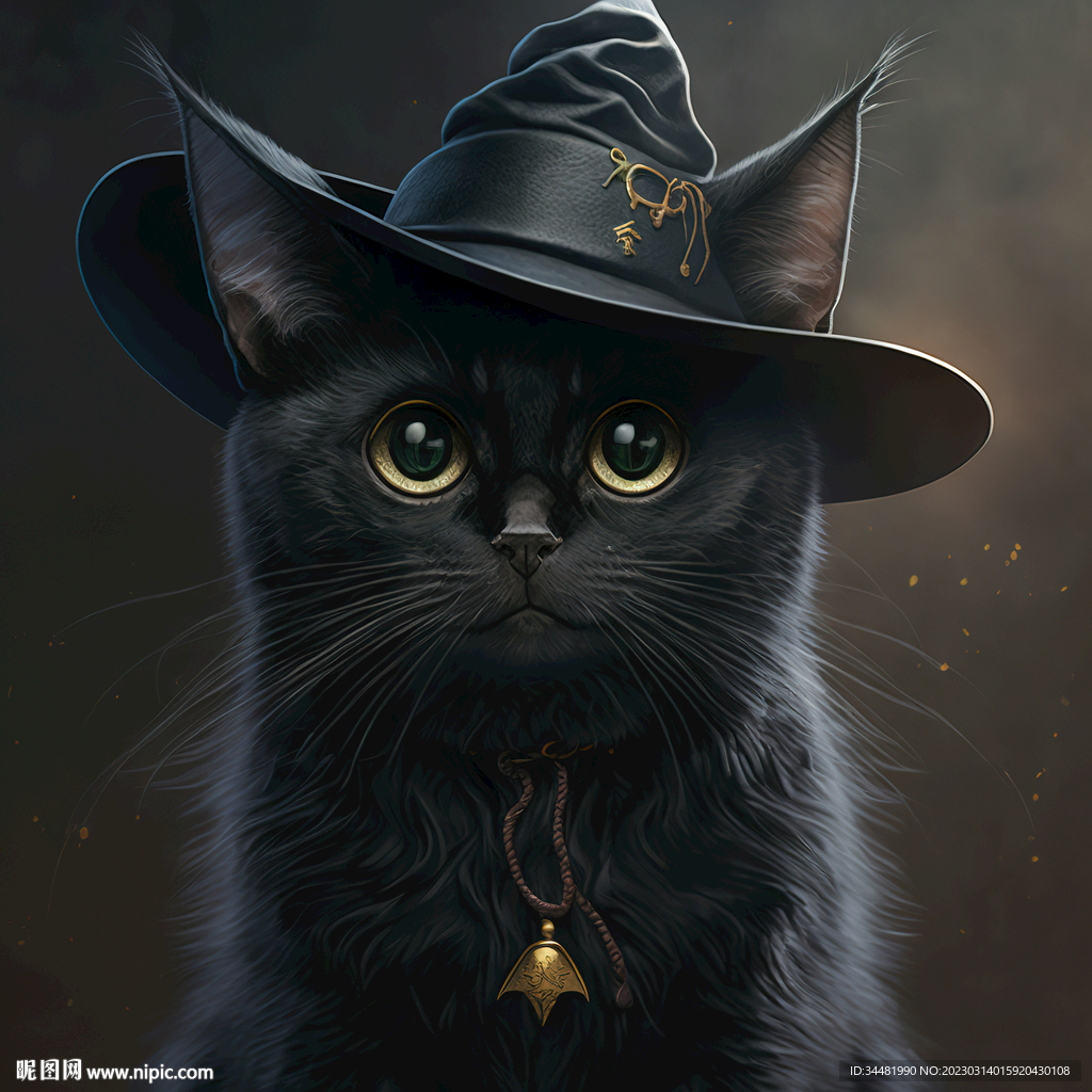 黑色魔法猫