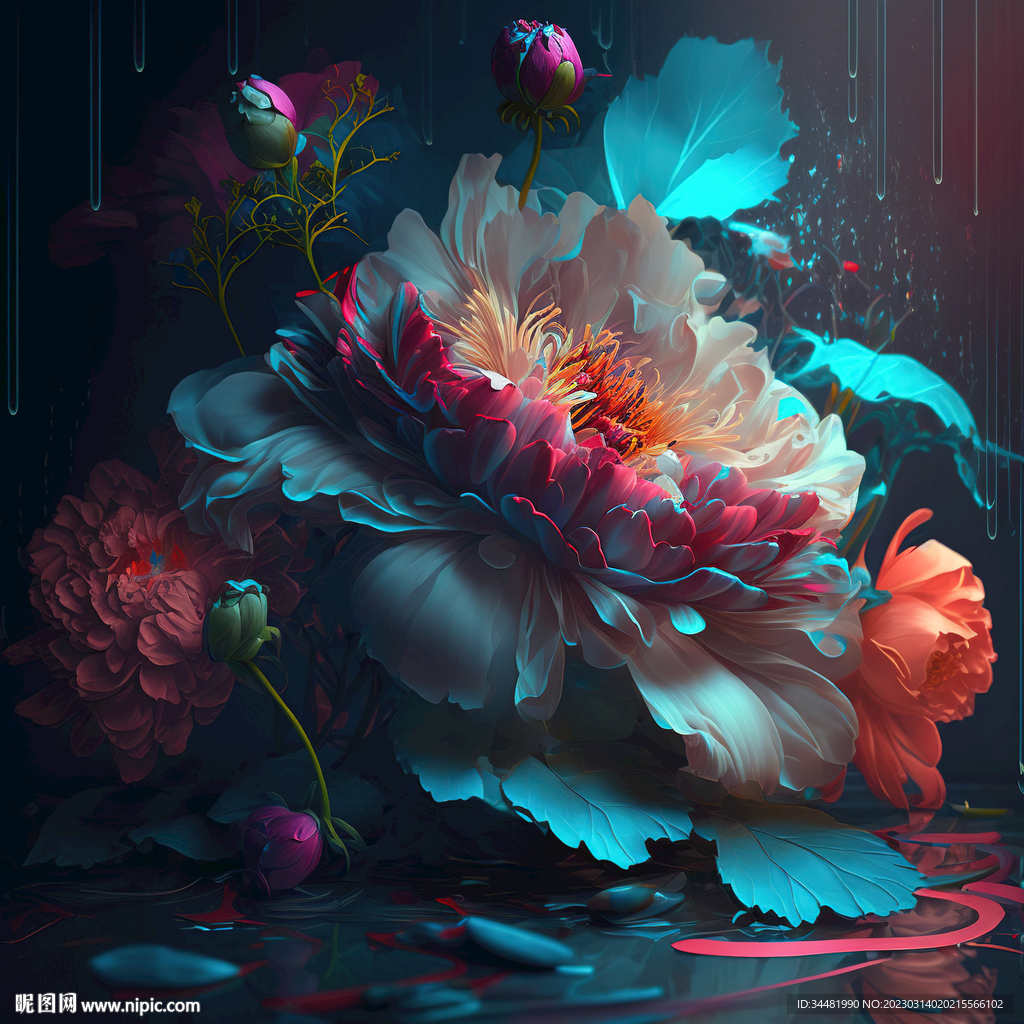 艳丽花朵