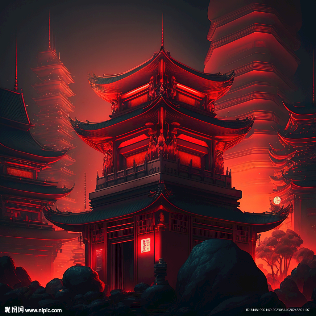 红色宝塔