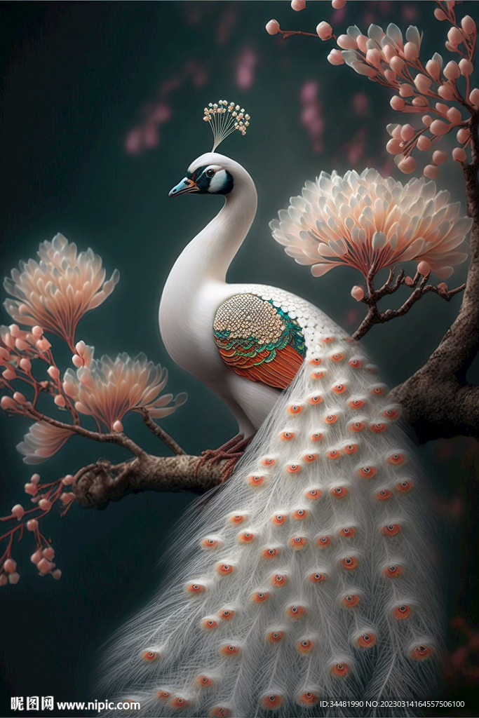 白色孔雀