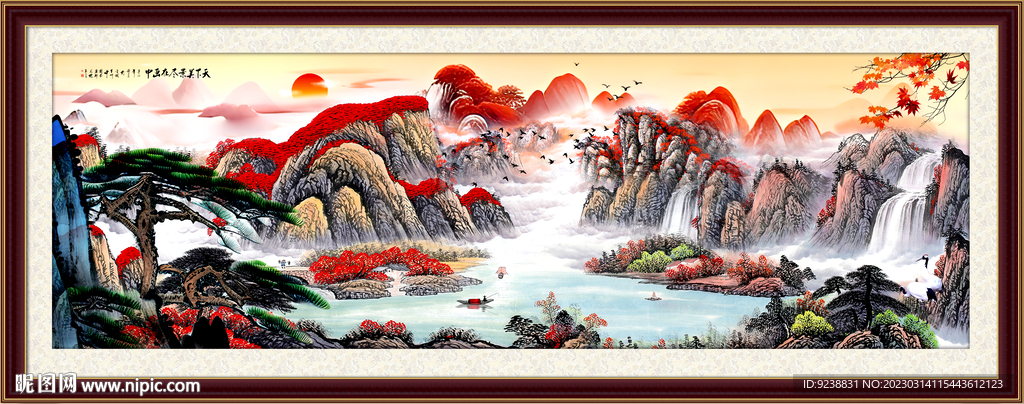 鸿运当头泰山装饰画