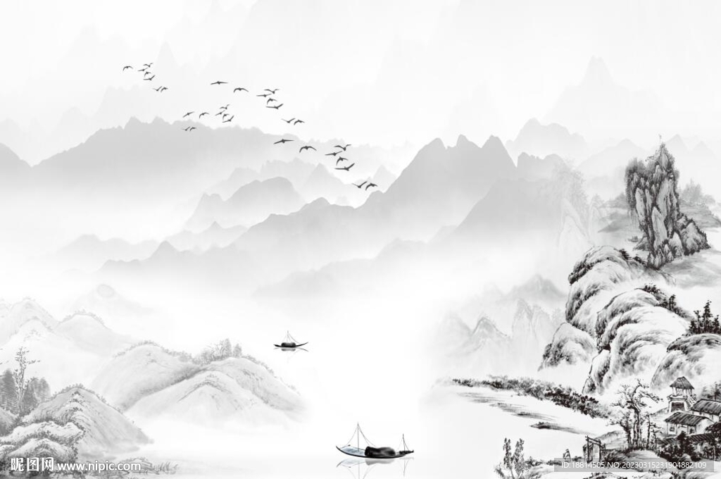 中式山水画