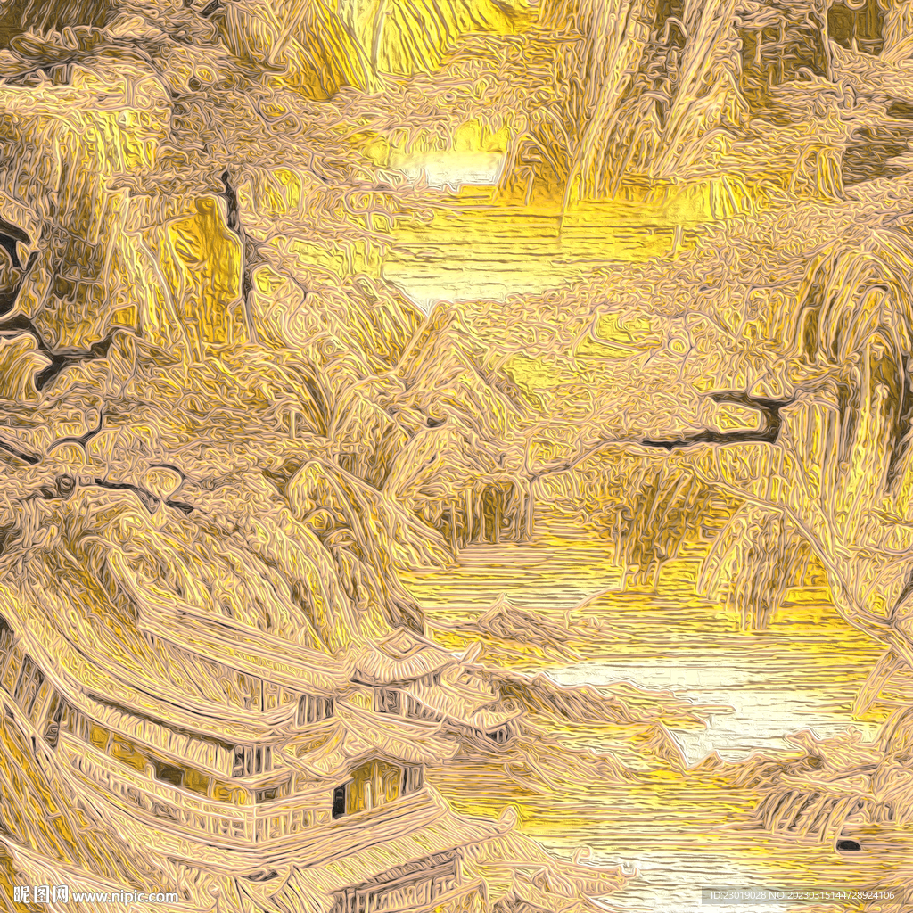 浮雕立体山水画