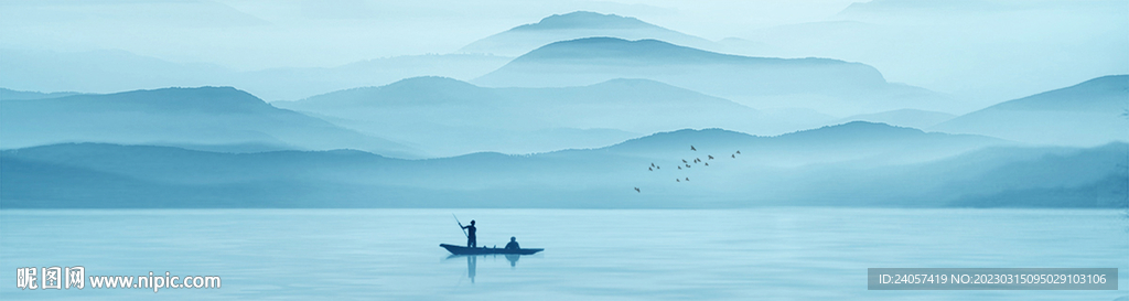 新中式巨幅山水画