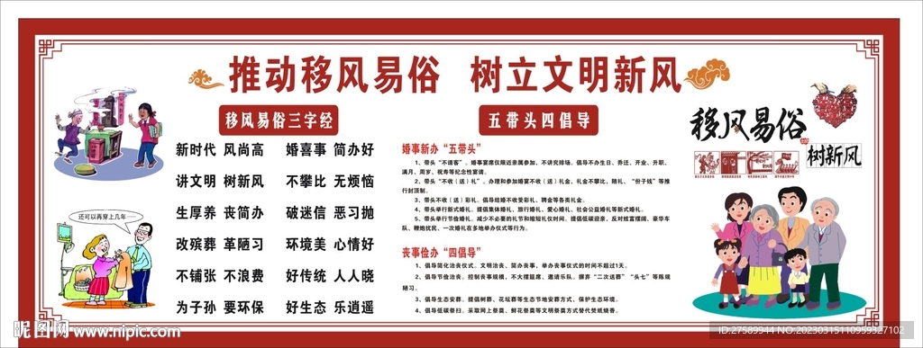 移风易俗宣传栏